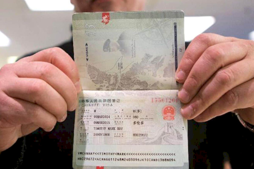 Hình ảnh visa Trung Quốc
